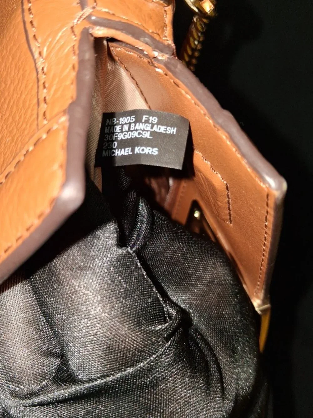 Michael Kors Berkley Legacy Large Convertible Leather Clutch Luggage Brown